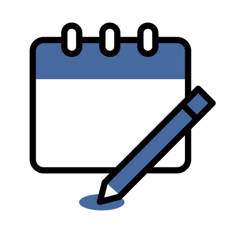 decorative image of a calendar page and pencil